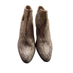 Volatile Snake print cut out booties 7.5 boho animal print